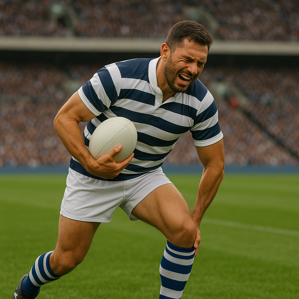 Rugby player injured