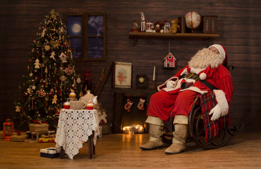 santa sleeping